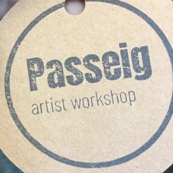 Hand Crocheted Square Cream Yellow Red Green Striped Mat Rug - Picture 15 of 16